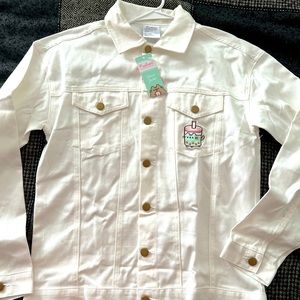 Pusheen White Denim Jacket - Brand New!